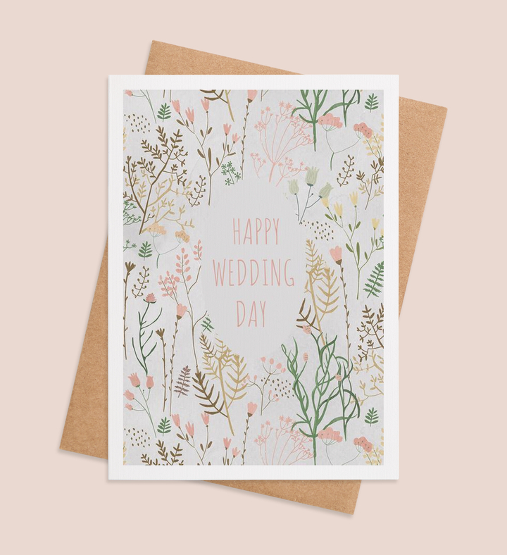 Floral Harmony Wedding Wishes Image