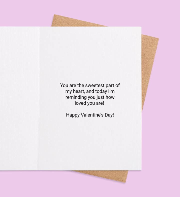 Daughter's Heartfelt Valentine Inside view