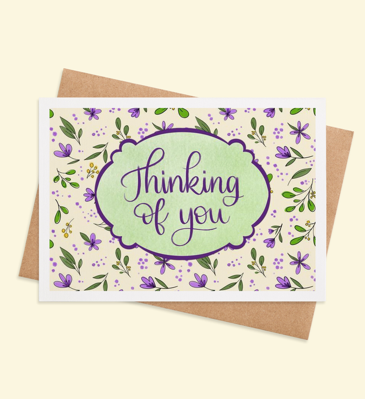 Floral Embrace of friendship-greeting-card- 